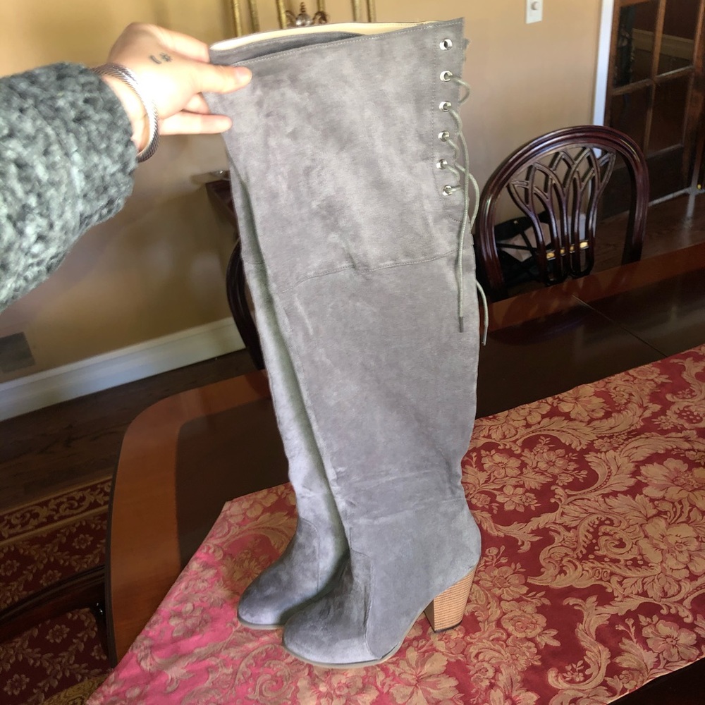 Over the knee heeled boots
